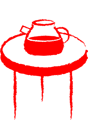 Tischchen mit Kaffee